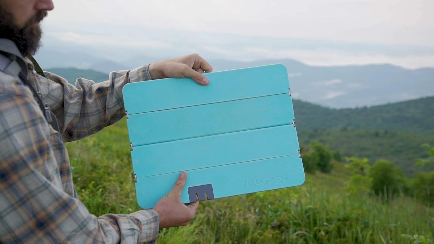 Stowaway Cutting Board - Folding Cutting Board Designed to Easily Fold, Lock, and Stow Anywhere.