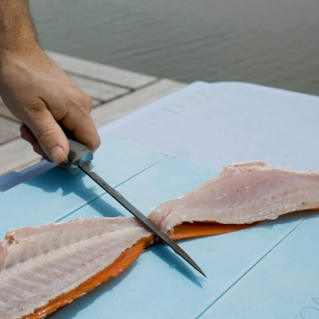 Stowaway Cutting Board - Folding Cutting Board Designed to Easily Fold, Lock, and Stow Anywhere.