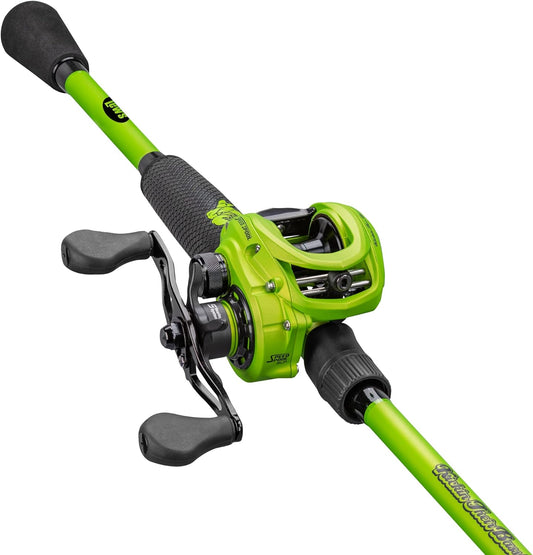 Kickin Their Bass Baitcast Reel and Fishing Rod Combo