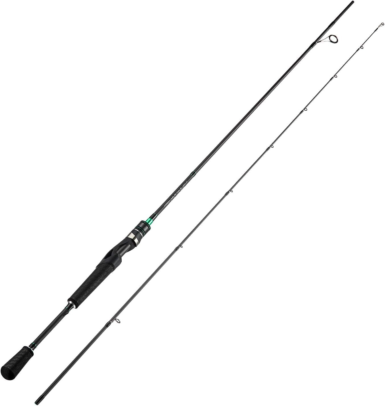 Serpent Spinning Rod with Fuji Line Guides - IM7 Carbon Blank Tournament Performance Spinning Fishing Rod, High Sensitive One Piece & Two Pieces Spinning Rods