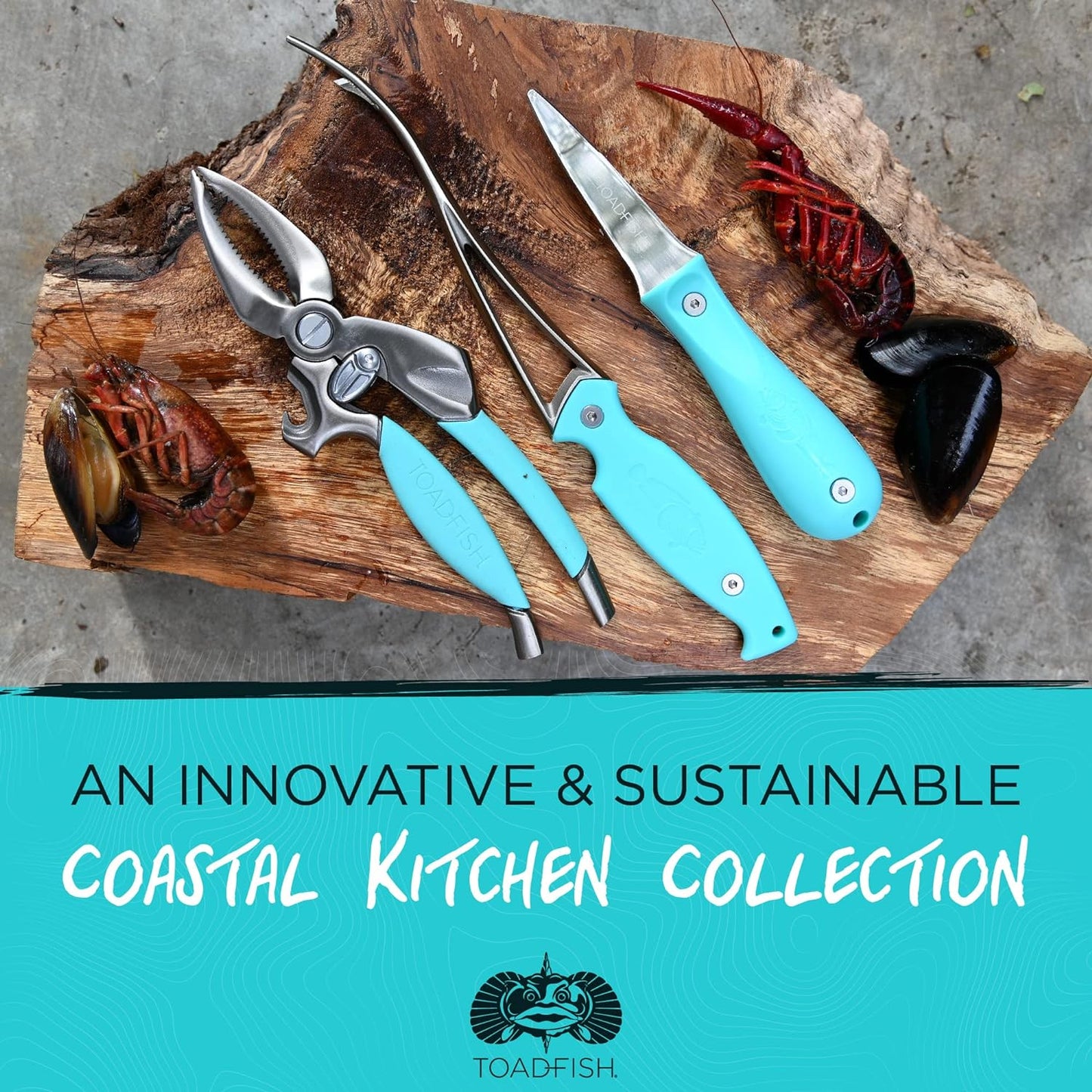 Coastal Kitchen Collection - Includes Crab Cracker, Shrimp Deveiner, and Oyster Knife Outfitters