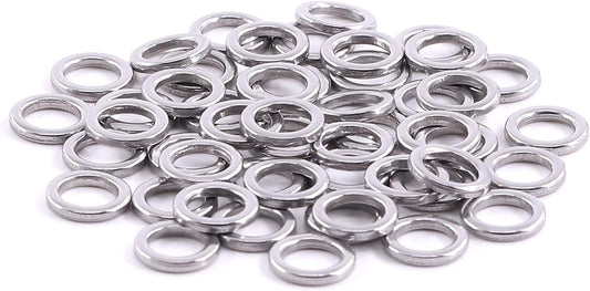 round Stainless Steel Solid Rings Fishing Rings for Jigging Fishing Assist Hooks Fishing Lures Tackle