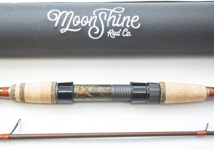 Moonshine Rod Co. Fishing Rod with Carrying Case and Extra Rod Tip Section Fast Action