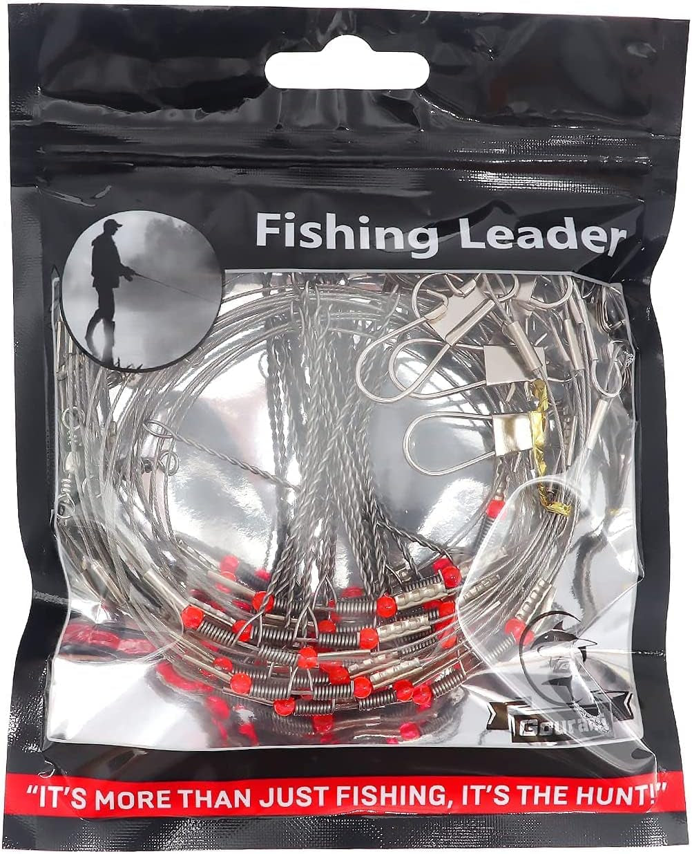 24Pcs Fishing Tackle Leaders,Hi-Low Rig,Double Arms Saltwater Stainless Steel Leader with Swivels,High-Strength Fish Wire Gear Equipment, Fishing Gift