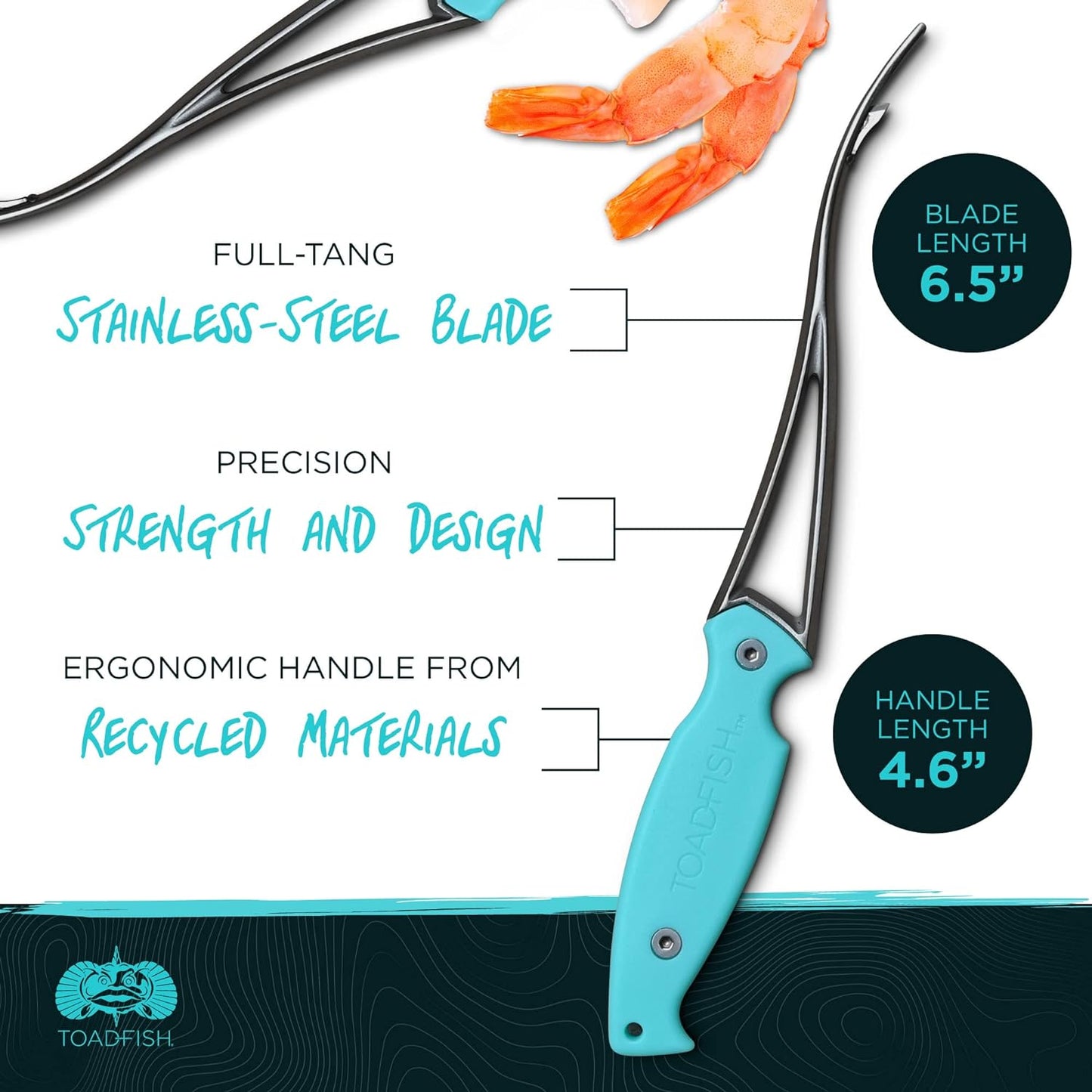 Shrimp Deveiner Tool - Prawn & Seafood Peeler - Frogmore Shrimp Cleaner - Steel Butterfly Blade - Kitchen Essential - Ergonomic Handle - Stainless Steel - Full-Tang Strength